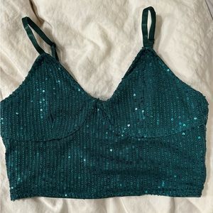 Sparkly Green Croptop